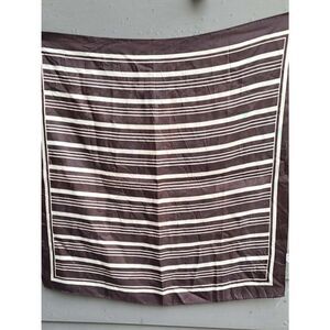 Vintage Brown White Acetate Scarf made in Japan